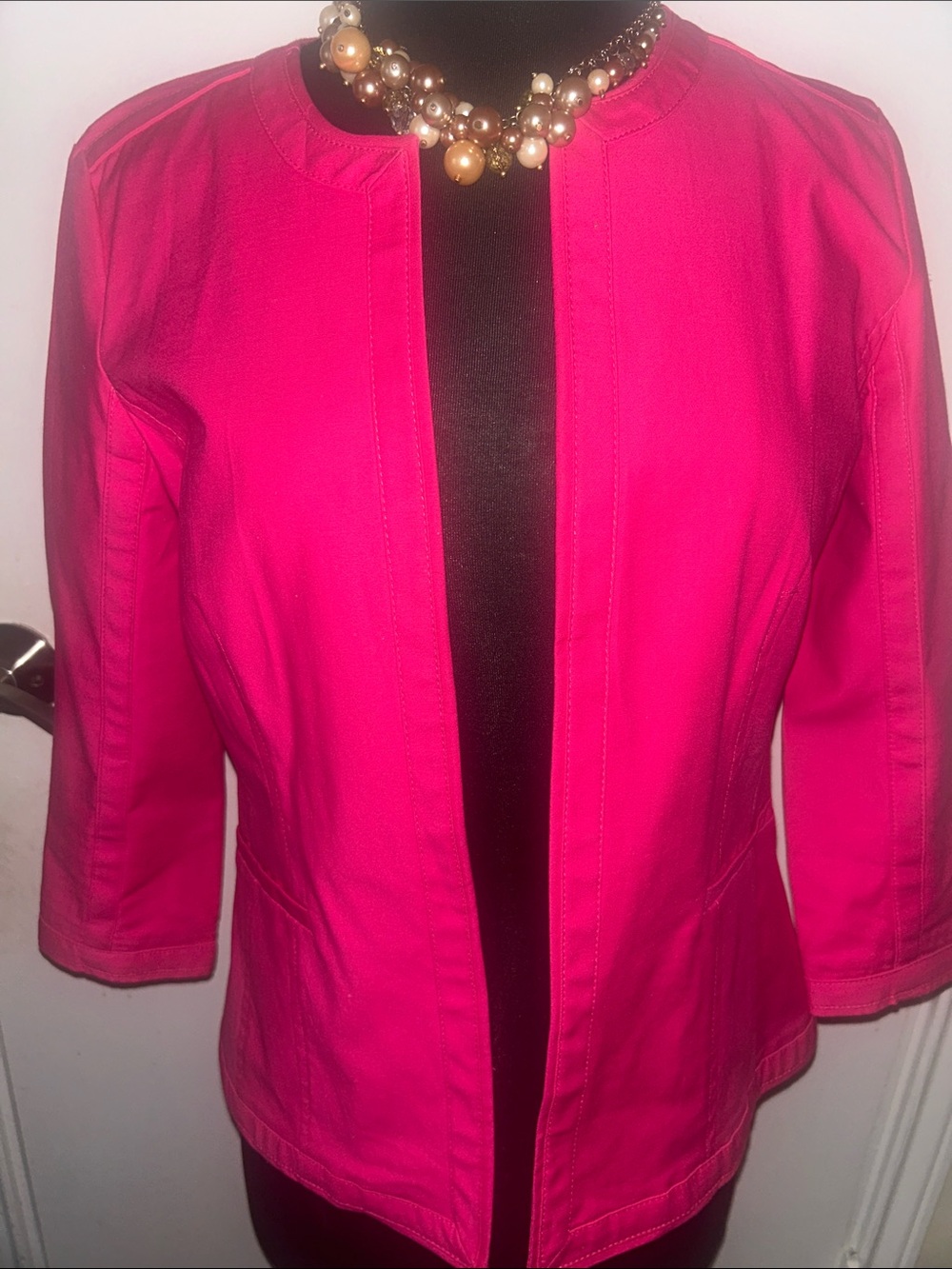 Rafaella Studio like new Women’s Open Front Hot long sleeve Pink Jacket size S